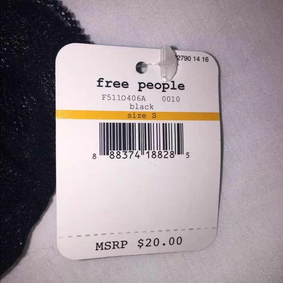 Free People Bralet Size S Intimately BLACK NWT - Picture 5 of 8